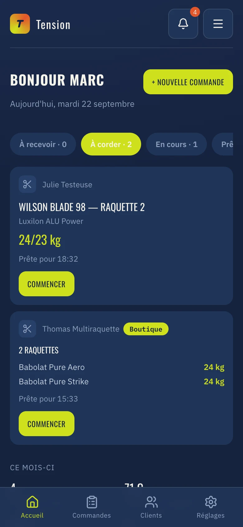 Tension Pro dans l'application Tension, sur téléphone.
